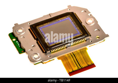 Il funzionamento di una fotocamera digitale (Nikon D200) 10.2 megapixel del sensore Foto Stock
