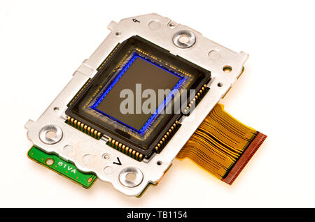 Il funzionamento di una fotocamera digitale (Nikon D200) 10.2 megapixel del sensore Foto Stock