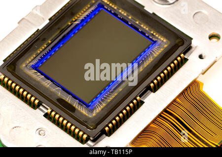Il funzionamento di una fotocamera digitale (Nikon D200) 10.2 megapixel del sensore Foto Stock