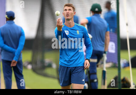 Sud Africa Dwaine Pretorius durante una sessione di formazione al ovale, Londra. Foto Stock