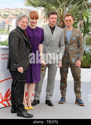 CANNES, Francia - 16 Maggio: Dexter Fletcher, Bryce Dallas Howard, Richard Madden e Taron Egerton frequentare il 'Rocketman' photocall durante la 72a Canne Foto Stock