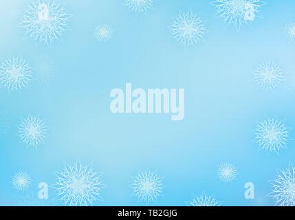 Design invernale con i fiocchi di neve. Illustrazione Vettoriale