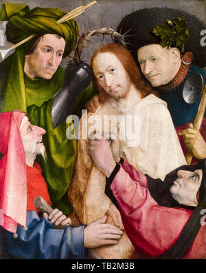 Hieronymus Bosch, Cristo schernito (l'incoronazione con spine), pittura in olio su pannello, circa 1510 Foto Stock