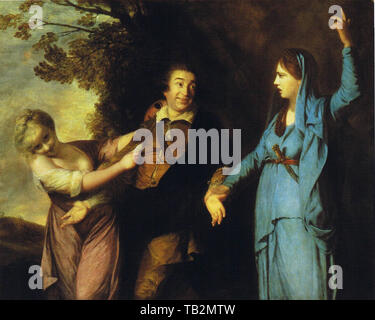 Joshua Reynolds - David Garrick tra tragedia commedia 1761 Foto Stock