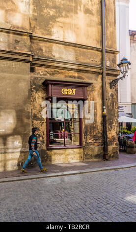 Una tipica vista in citta' vecchia di Cracovia Foto Stock