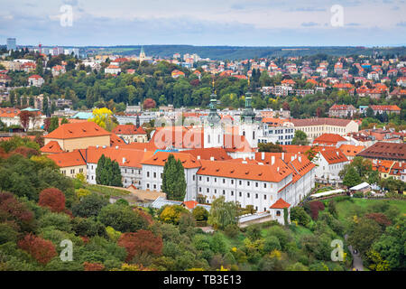 Vista del Monastero di Strahov a Praga, Cechia Foto Stock