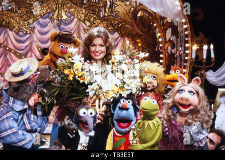 Il Muppet Show, Fernsehserie, USA/Großbritannien 1976 - 1981, Comedyshow mit Puppen und Gaststar Phyllis George Foto Stock