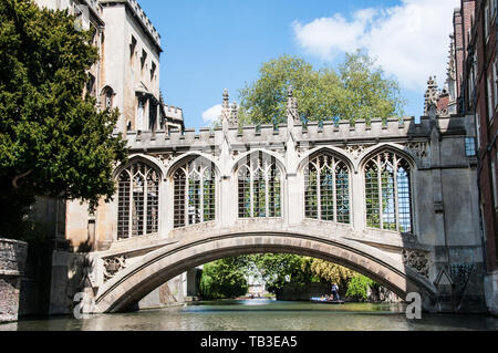 Ponte dei Sospiri, St. John's College di Cambridge, Regno Unito Foto Stock