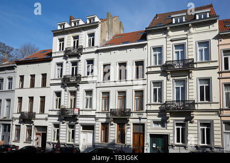 03.04.2019, Bruxelles, Belgio - modernizzato case storiche nel centro di Bruxelles. 00R190403D127CAROEX.JPG [modello di rilascio: NO, proprietà Foto Stock