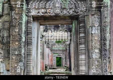 Preah Khan, Tempio di Angkor, Sito Patrimonio Mondiale dell'UNESCO, Siem Reap Provincia, Cambogia, Indocina, Asia sud-orientale, Asia Foto Stock