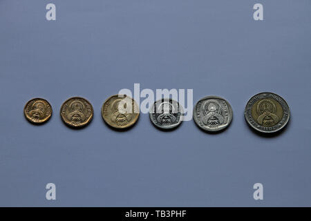 Valuta, monete, Sud Africa Foto Stock