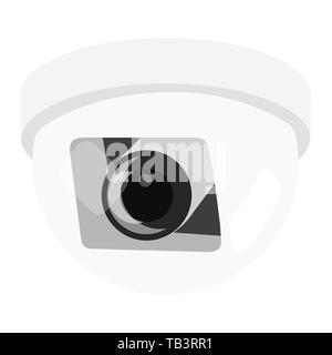 La sicurezza della fotocamera o telecamera TVCC isolati su sfondo bianco. Circuito chiuso telecamera. Illustrazione Vettoriale