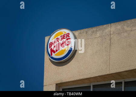 Burger King sign in Ibiza Foto Stock