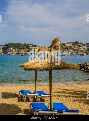 Spiaggia di Soller in Port de Soller, Mallorca Foto Stock