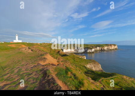 Flamborough promontorio sulla costa dello Yorkshire. Foto Stock