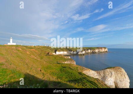 Flamborough promontorio sulla costa dello Yorkshire. Foto Stock