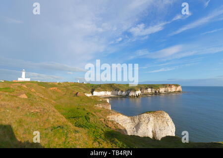 Flamborough promontorio sulla costa dello Yorkshire. Foto Stock