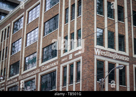 TORONTO, Canada - 14 novembre 2018: ex sede dei canadesi società Westinghouse, ramo della defunta manufacturing ditta americana Westi Foto Stock