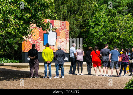 La sede centrale di Facebook a Menlo Park California Silicon Valley California USA Foto Stock