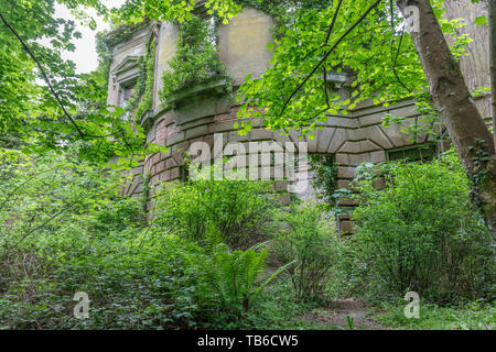 Mondo Perduto, Baron Hill House, Beaumaris, Ynys Mon, Anglesey Regno Unito - mansion di Samuel Wyatt per Bulkeley famiglia, abbandonato a causa di morte precoce fiscale 20C Foto Stock