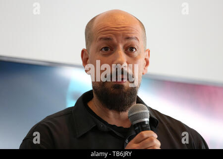 CANNES, Francia - 18 Maggio: Tariq Saleh assiste e piazzole pres durante il Film i gran premi annuali a pranzo durante la 72a Cannes Film Festival (cred Foto Stock