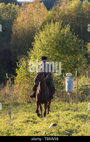 I discendenti dei Cosacchi in Altai Foto Stock