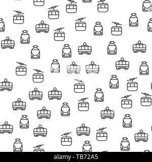 Tipi di vettore di modello senza giunture trasporto ferroviario Illustrazione Vettoriale