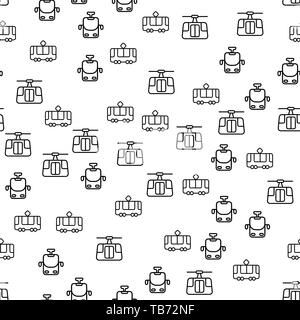 Tipi di vettore a ripetizione senza giunture trasporto ferroviario Illustrazione Vettoriale