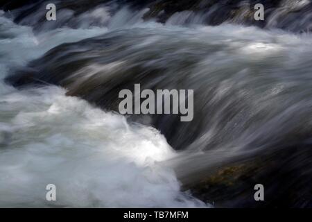 Rapide del fiume Obere Argen, gorge Eistobel, Westallgau, Baden-Württemberg, Germania Foto Stock