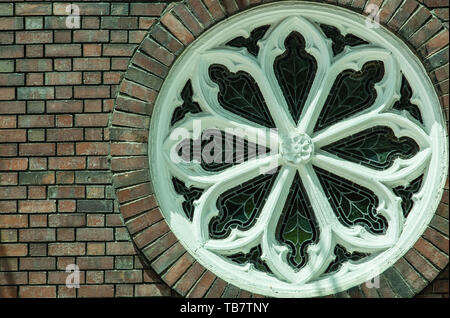 Design vintage stile finestra rotonda Foto Stock