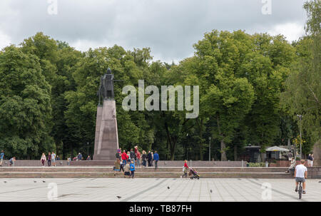 Vilnius,LITUANIA-Agosto 21, 2017:Granduchi di Lituania monumento situato nella città vecchia di Vilnius, appena fuori della piazza della cattedrale di Vilnius, Lituania, UE Foto Stock