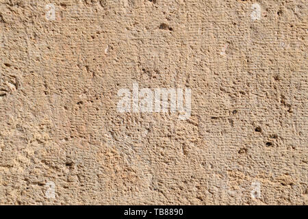 La consistenza dei prodotti trasformati a base di antiche blocco di marmo. Tracce di antichi strumenti sul marmo. Foto Stock