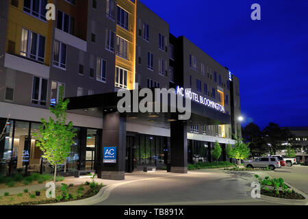 Vista notturna di AC Hotel Bloomington by Marriott Mall of America.Bloomington.Minnesota.USA Foto Stock