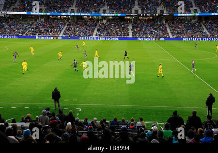 Partita di calcio tra Minnesota United FC e Columbus Crew SC al campo di Allianz.San Paolo.Minnesota.USA Foto Stock