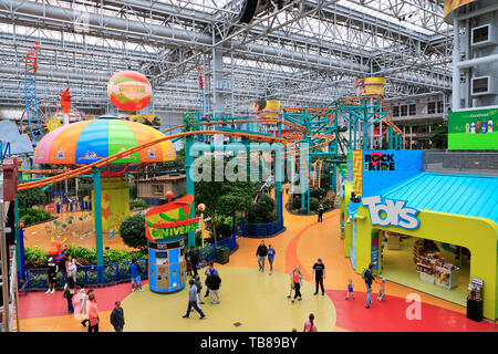 Nickelodeon Universe theme park all'interno del Mall of America.Bloomington.Minnesota.USA Foto Stock