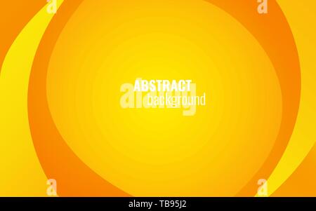 Giallo linee di torsione dello sfondo. Modello di moderno design per sito Web, brochure, card. Elementi chiari su sfondo giallo. Alla moda di illustrazione vettoriale. Illustrazione Vettoriale