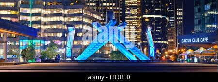 . VANCOUVER,BC - 17 agosto: Jack Poole Plaza e alle Olimpiadi fiaccola Su agosto 17,2015 a Vancouver in Canada con 603k popolazione,è uno dei più ethni Foto Stock