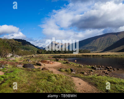 Loch Etive in Glen Etive in Glen Coe area nelle Highlands scozzesi Foto Stock