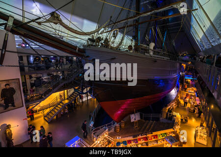 Museo Fram (Frammuseet) contiene la nave polare Fram e racconta la storia di norvegese di esplorazione polare. Oslo, Norvegia, Agosto 2018 Foto Stock