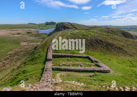 Milecastle 39, Northumberland, England, Regno Unito, Europa Foto Stock