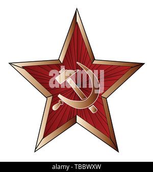 Un ufficiale russo, esercito Smalto metallico tappo del perno di insegne di badge Illustrazione Vettoriale