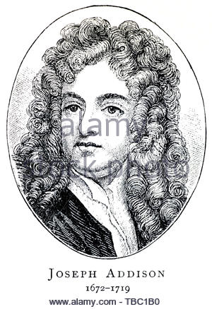 Joseph Addison ritratto, 1672 - 1719, fu un poeta inglese, drammaturgo e uomo politico Foto Stock