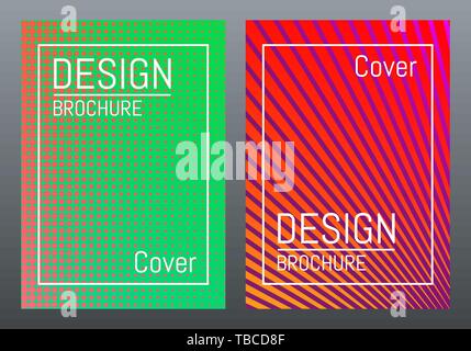 Coperchio di moderno design. Colore Modello brochure. Gradienti colorati, linee e forme. Disegno astratto per la rivista. Illustrazione Vettoriale. Illustrazione Vettoriale