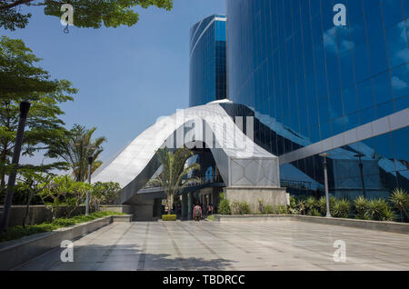 Jaipur, Rajasthan / India - 04 19 2019, World Trade Park, bellissimi dettagli e bella architettura su soleggiate giornate estive Foto Stock