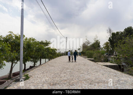 Rishikesh, Uttarakhand / India - 03 12 2019, la città spirituale dello yoga e della meditazione vicino al fiume Gange in India. Foto Stock