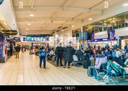 Una vista in Luto aeroporto del Regno Unito Foto Stock