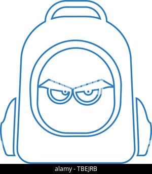 Icona di zaino - Zaino Scuola icona - con occhio illustrazione vettoriale Illustrazione Vettoriale