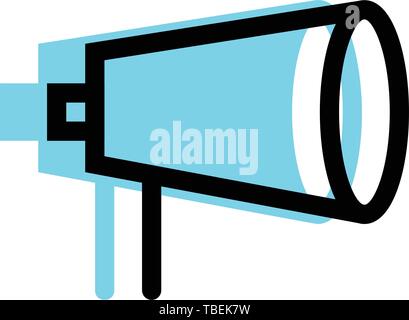 Icona altoparlante vettore - Business Marketing segno lineare vettore di riempimento Illustrazione Vettoriale