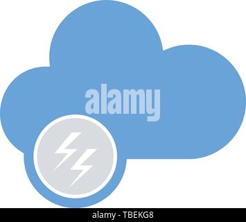 Il Cloud piatto icona di stile - Vettore Illustrazione Vettoriale