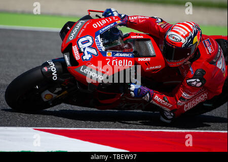 Scarperia e San Piero, Italia. 31 Maggio, 2019. Andrea Dovizioso durante il venerdì libero prassi nel circuito del Mugello Credito: Lorenzo Di Cola/Pacific Press/Alamy Live News Foto Stock